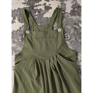 Halara Jumpsuit Overalls Size XL Green Jogger Leg Adjustable Waffle Knit‎